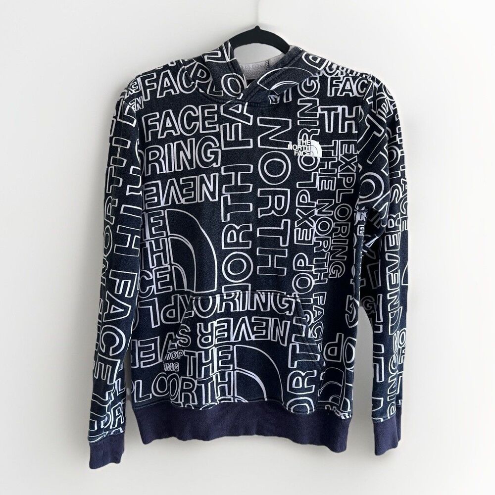 The North Face Hoodie Boys Xl 14/16  Never Stop Exploring All over Print